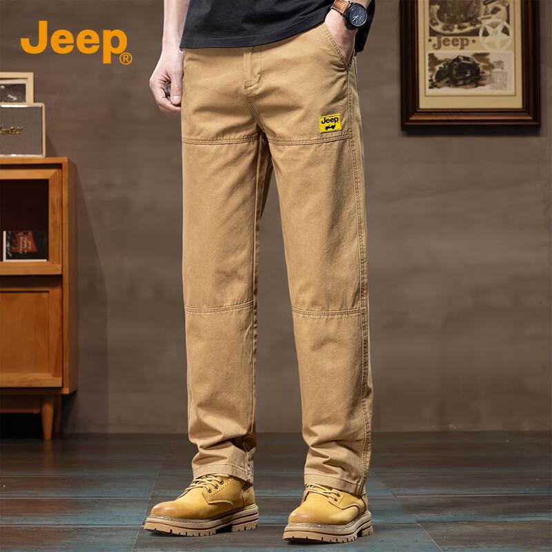 Jeep Men's Straight-Leg Cotton Casual Workwear Pants