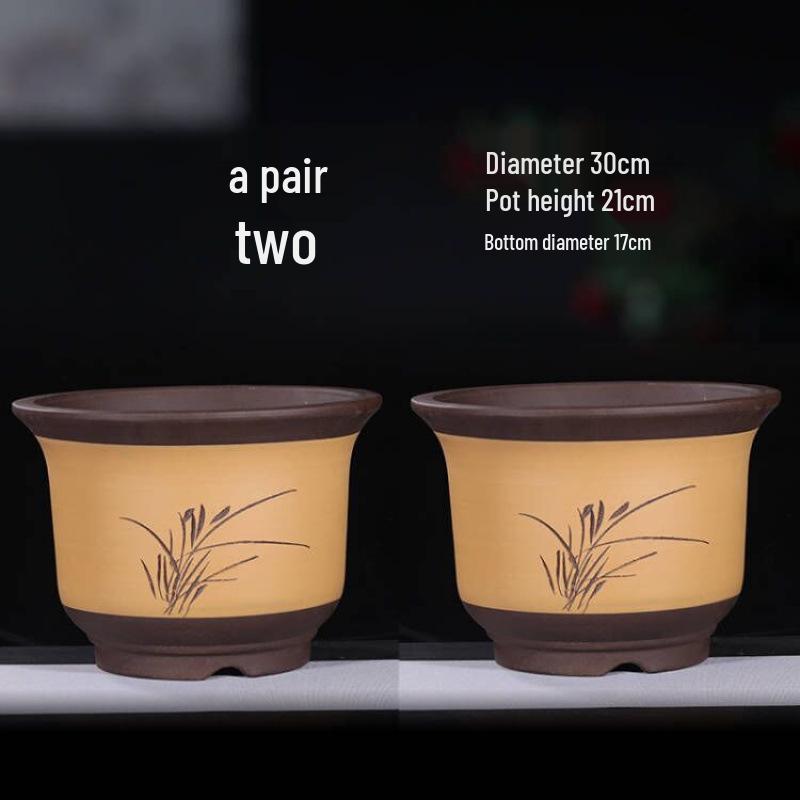 Extra Large Purple Clay Tall Flower Pot 2025 - Cylindrical Ceramic Design