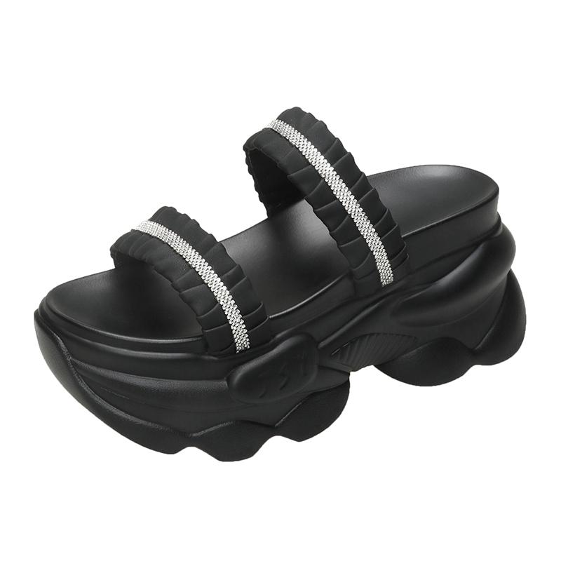 Fashion 9CM Women Platform Slippers Sandals Thick Sole Slipper Woman Outdoor Chunky Slides Summer Casual Beach Flip Flops Zapatos Mujer