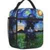 Night Saint Bernard Dog Lunch Bag Women Cooler Thermal Insulated Lunch Box for Kids School Children