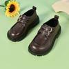 Girls' Shoes, Children's Princess Leather Shoes, New Spring and Autumn British Style Black Soft-soled Loafers for Girls