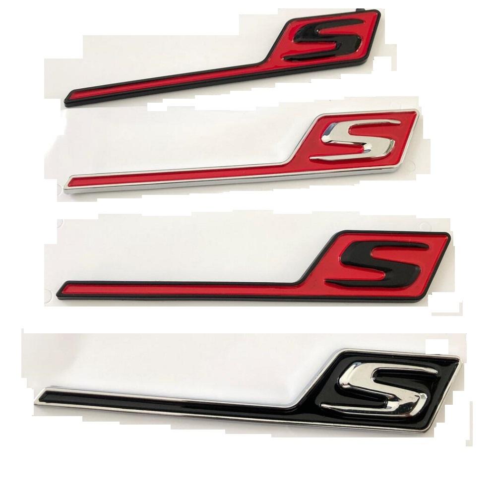 Emblemi Lunghi per Bagagliaio Lettere Rosse Nero Cromo per Mercedes Benz A45s CLA45s C63s E63s CLS63s S63s GLE63s GLC63s GLA45s GT63s MU8