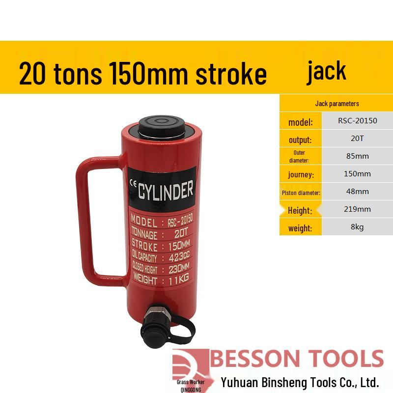 Ultra-thin Hydraulic Jack with Split Cylinder: Short, Long, or Extended Types – 10T, 20T, 30T, 50T, 100T, 200T