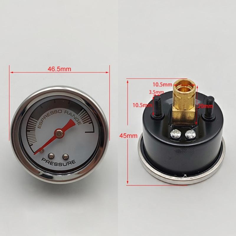 Manómetro Duradero para Cafetera Manómetro de Presión de Barra Rosca Interna Manómetro Generador de Vapor para Uso Doméstico y Comercial
