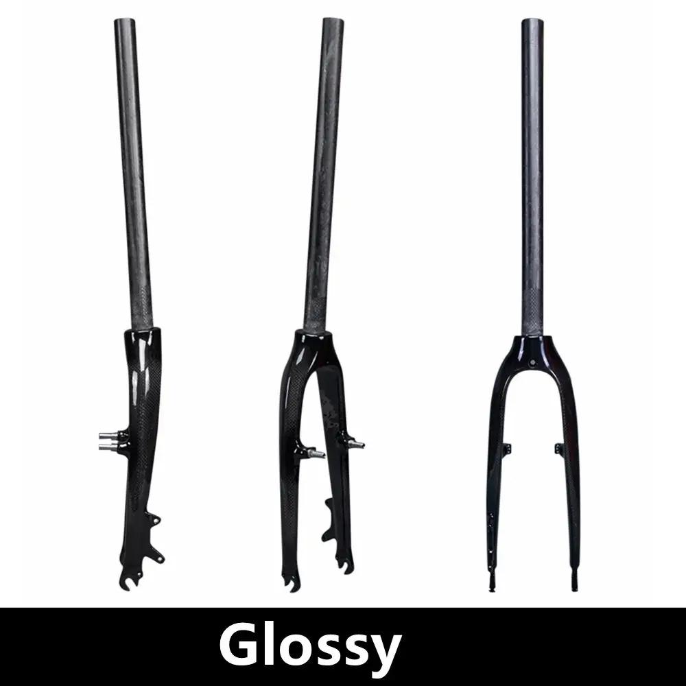 BIKE Carbon fork Cycling Folding BMX Bike Front Fork Bicycle bike Parts Axle Width 100mm Fit for 20 inch Disc Brake V Brake Glossy
