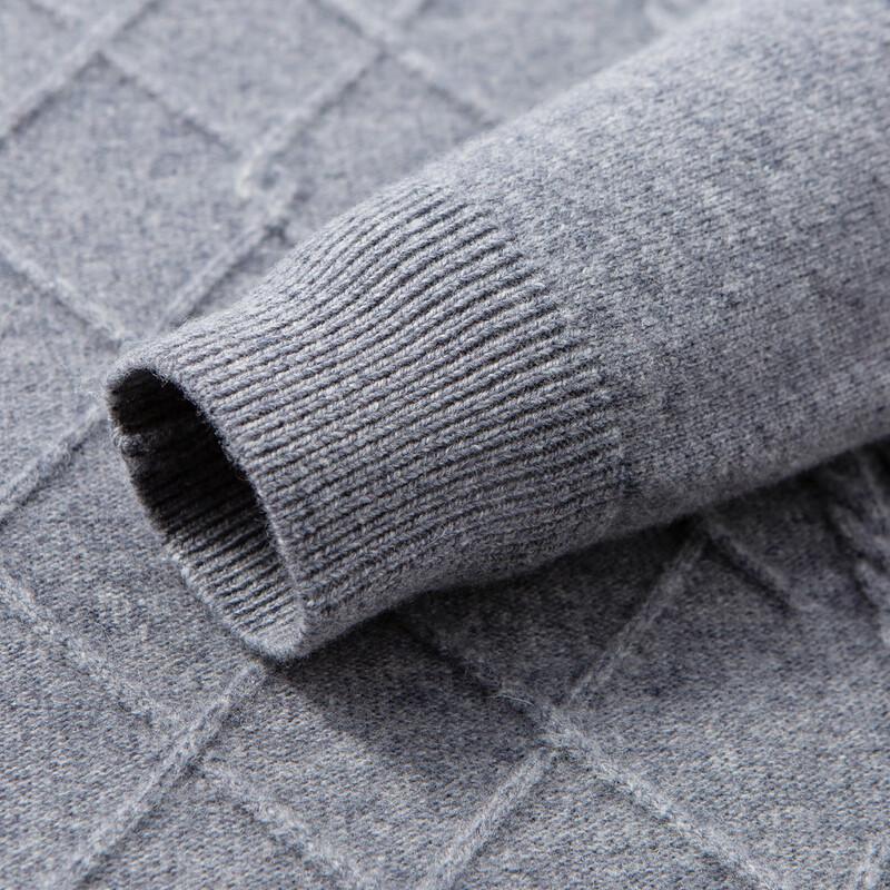 Hodo Men's Heavyweight 100% Wool Jacquard Knit Sweater