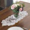 Embroidered Lace Table with Plant Patterns for Cabinet Decoration