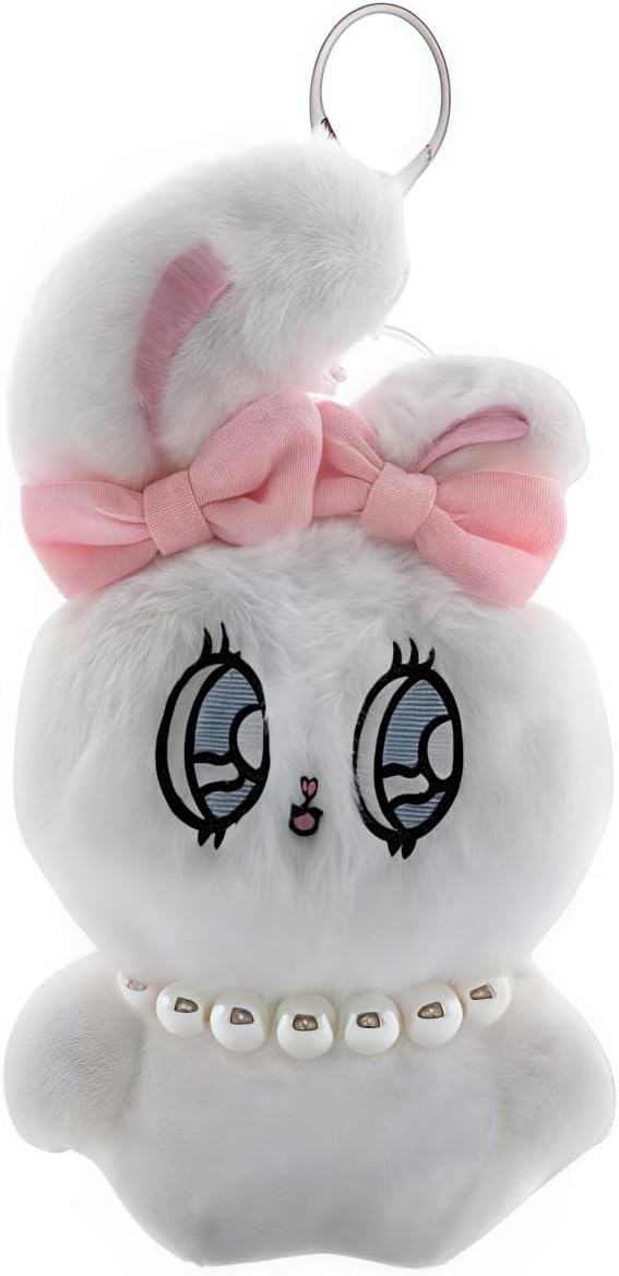 

Эстер Банни Плюшевая игрушка брелок Корейский пушистый кролик брелок Милый популярный подарок для детей и взрослых (D)