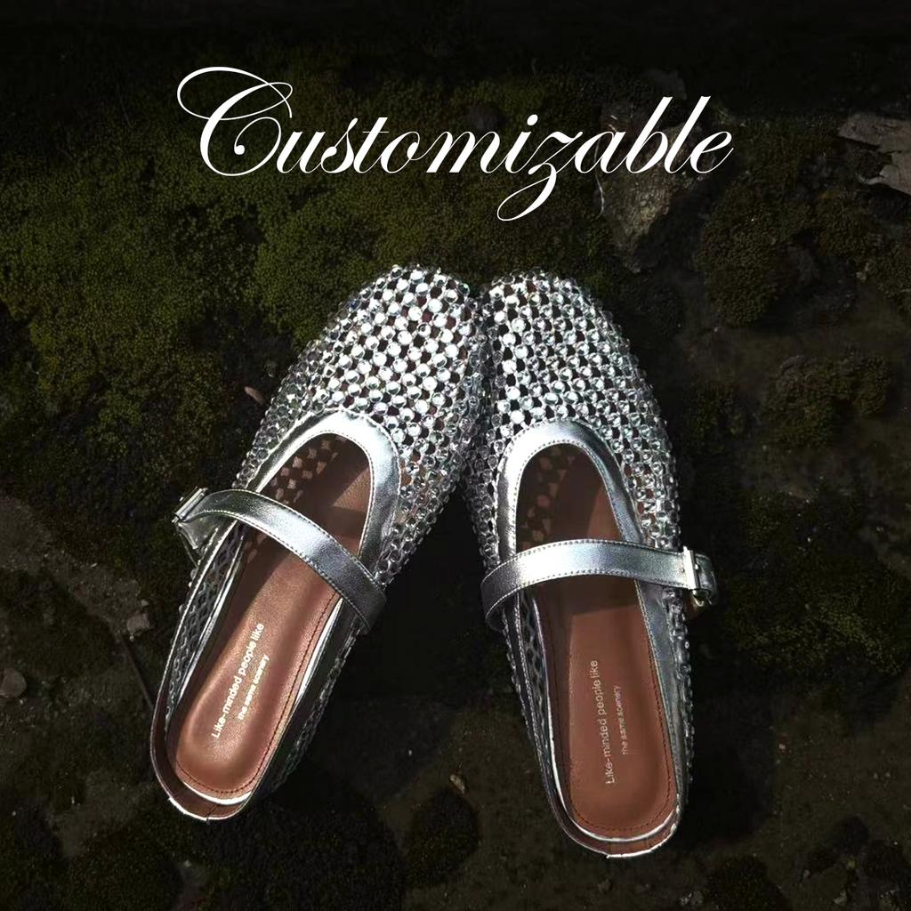 Fashion 2024 New Summer Slippers Round Toe Fashion Hollow Out Sandals Shoes for Women Zapatos De Mujer Ladies Shoes Mesh Mules