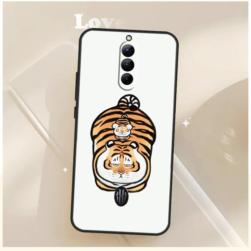 fat tiger Cartoon Funny Case For ZTE Nubia Red Magic 11 10 10S Pro Plus 8S 9S 8 9 Pro 6S 7S For RedMagic 10 Air Cover