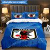 3PCS Japan Football Association Emblem Bedding Set 2D Printing (Includes 1 Duvet Cover + 2 Pillowcases Coreless), Bedroom decor,Fan gift