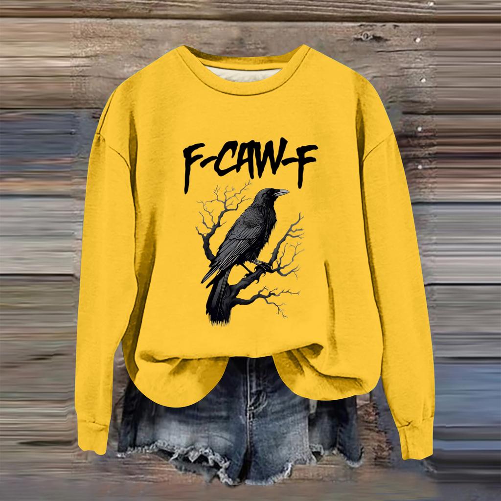 Women's Fashion Casual Long Sleeve Loose Printed Sweatshirt