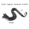 Long Genuine Leather Whip with Multiple Tassels for Men & Women, SM Training & Spanking Tool