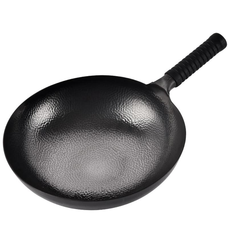 Hand-Forged Wrought Iron Round Bottom Wok
