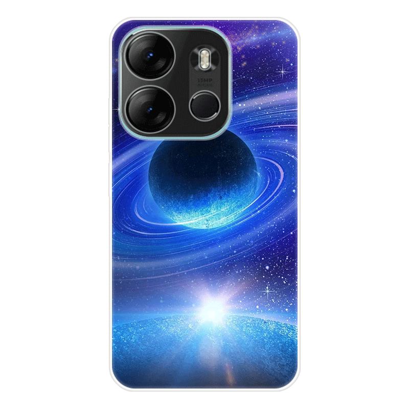 

Для Tecno Pop 7 Pop7 Case М яка силіконова задня кришка Чохол для телефону з мультфільмом Зоряне небо For Tecno Pop 7