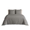 Parure de lit 240 x 220 cm Percale de coton Uni gris