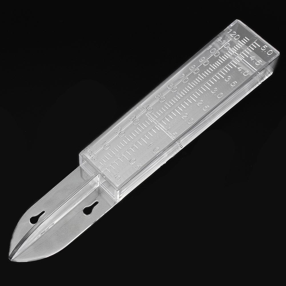 5 in Capacity Rain Gauge Easy-to-Read Plastic Rain Gauge Wall Mount Or in Ground Home Clear Rain Gauge