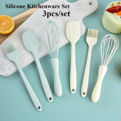 Silicone Kitchen Gadgets Baking Set Kitchens Accessories Cake Kitchen Useful Things Cream Spatula Egg Beater Barbecue Oil Brush