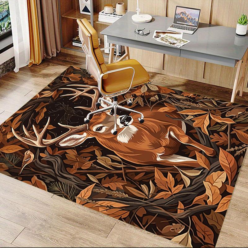 1PC Deer Extra Large Non-Slip Floor carpet, Office, family, bedroom, Studio - Large Area Rug,Longlasting Material-K0403