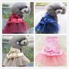 Spring Summer Dog Cat Clothes Skirts Pet Supplies Hot Diamond Love Skirts