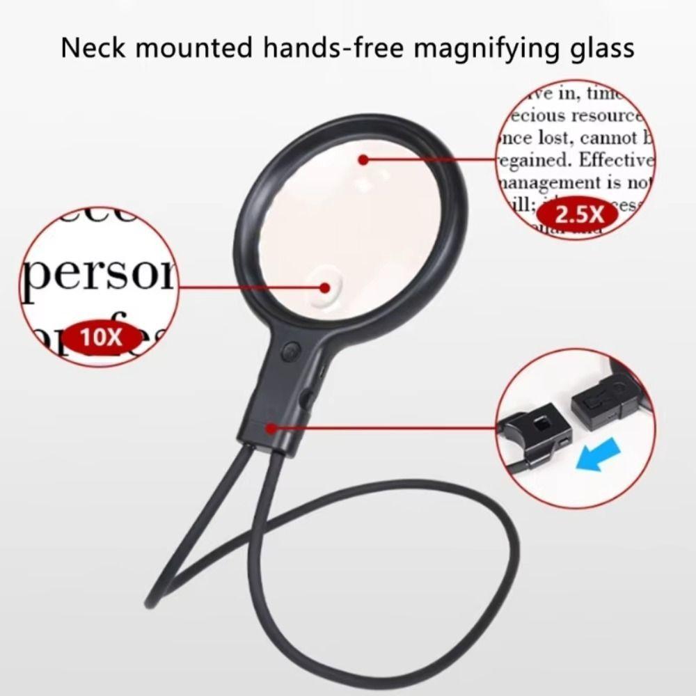 Rechargeable Reading Magnifying Glass 36 LED Full Book Page Magnifier  Book Reading