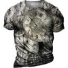 Vintage Compass T Shirt Men 3d Print Navigation Compass Men's Crew Neck Short Sleeve Oversized Tops Tee Shirt Homme 6xl Camiseta
