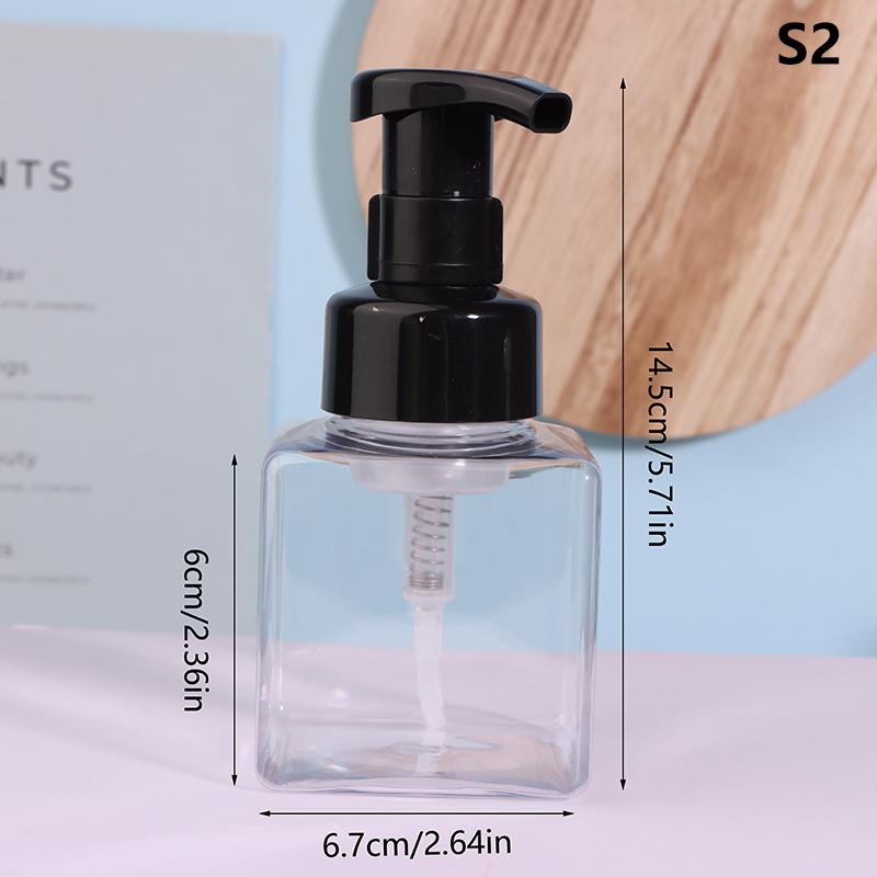 Refillable Square Mousse Foam Bottle 250/500ml Pump Liquid Soap Dispenser Hand Sanitizer Cosmetic Container for Kitchen