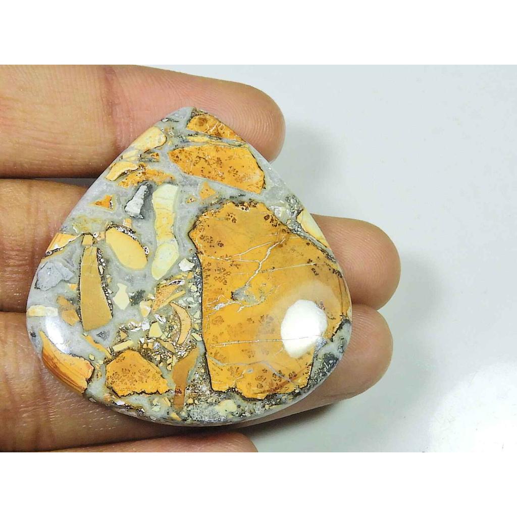 55Cts.Natural Malingano Jasper Pear Crystal Cabcochon Loose Gemstone 37X40MM SK-2393