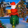 5.91FT Giant Inflatable Santa Dragon Toy Home Decor Ornaments Christmas Decorations Outdoor Xmas Supplies Festive Holiday Gift