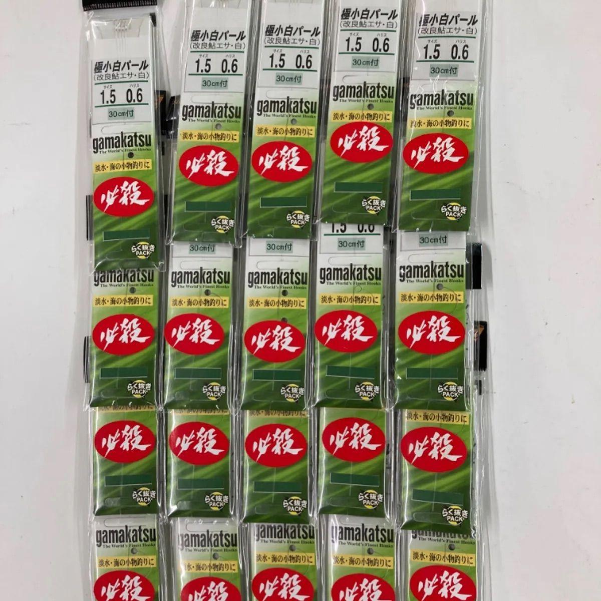 Used [Gamakatsu] Extra small white pearl improved sweetfish bait with thread [White] Extra small PB 30cm 1.5-0.6 x 20 bags