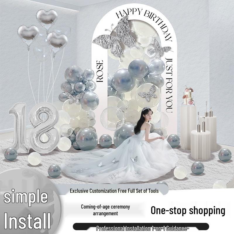 

18th Birthday Balloon Decoration for College Entrance & Adulthood Celebration