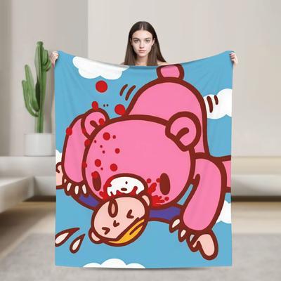 G-Gloomy Bear Blanket  Travel Office Flannel Bedding Throws For Couch Bed Warm Soft Custom DIY Quality Bedspread Gift Idea