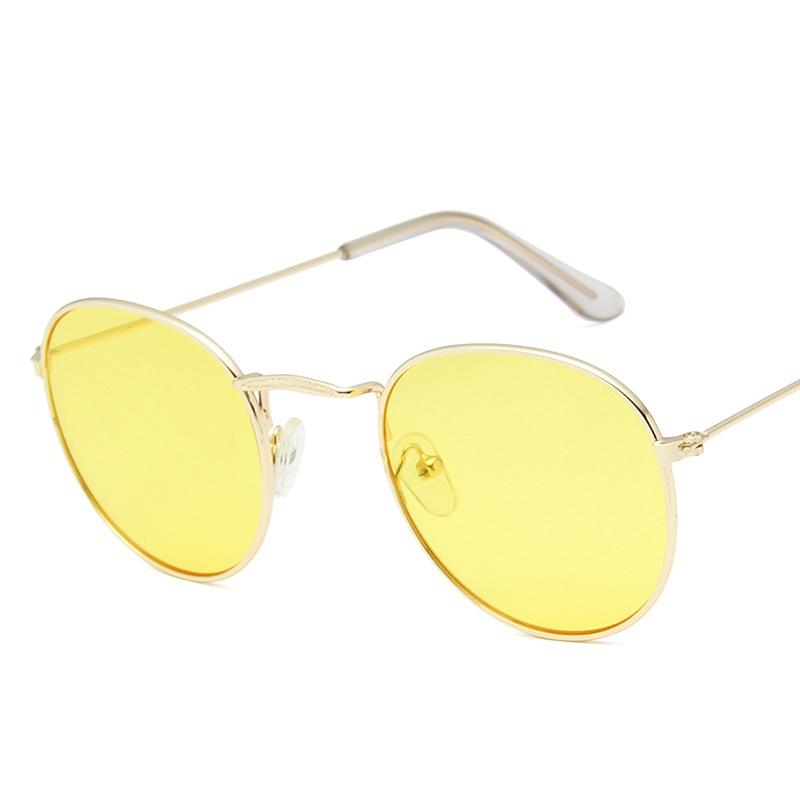 Classic Small Frame Round Sunglasses Women/Men Designer Alloy Mirror Sun Glasses Vintage Eyeglass