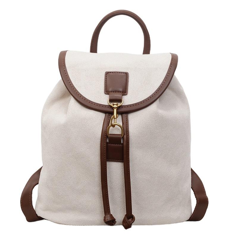 Fashion and Leisure Large-capacity Handbag Women's Bag New Suede Backpack Simple Travel Backpack