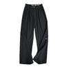Womens High Waist Straight Leg Woven Casual Pants Reflective Print Daily Wear