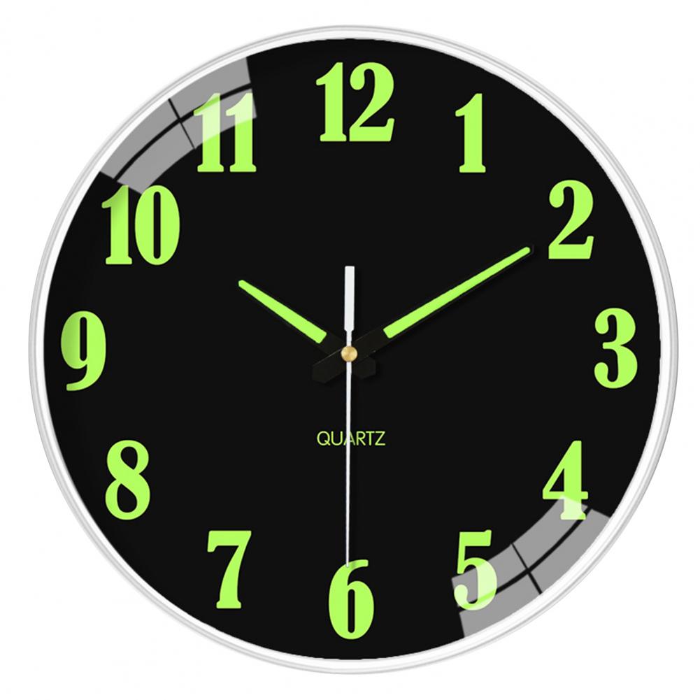 Wall Clock  Practical 30cm Wall Hanging Luminous Silent Digital Clock  Battery Operated Wall Hanging Clock