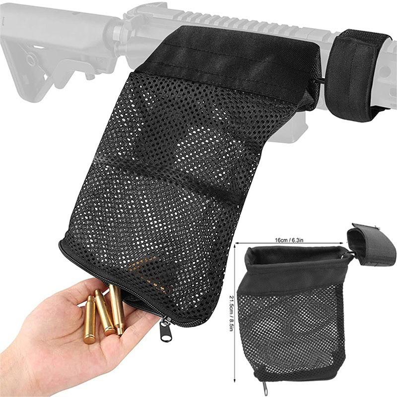 Ammo Brass Shell Catcher Mesh Trap Nylon Mesh Bag Capture Black Collection Bag Hunting Bullet Shell Bag  Gear