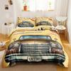 Truck Duvet Cover Set Blue Equipment Trucks Duvet Cover Full Boys Gifts Bedding Set Polyester Comforter Cover Kids Cartoon Car
