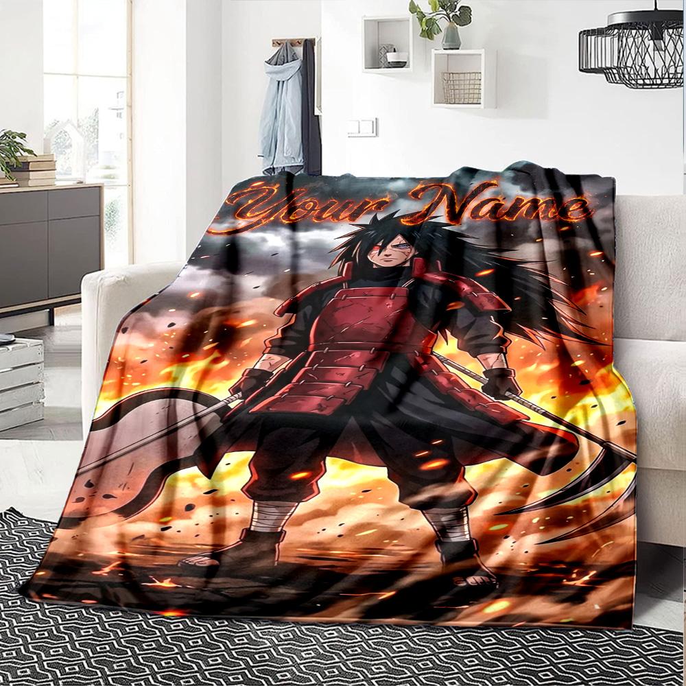 Naruto Character Personalized Text Blanket Lightweight Personalized Blanket Comfortable Great for Chair Office Nap Office Chair Four Seasons Universal