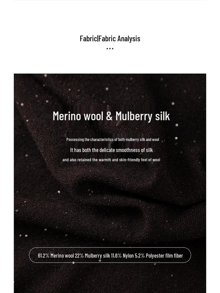 Women's Autumn Wool & Silk Slimming Sweater - Versatile, Comfortable, Everyday Style