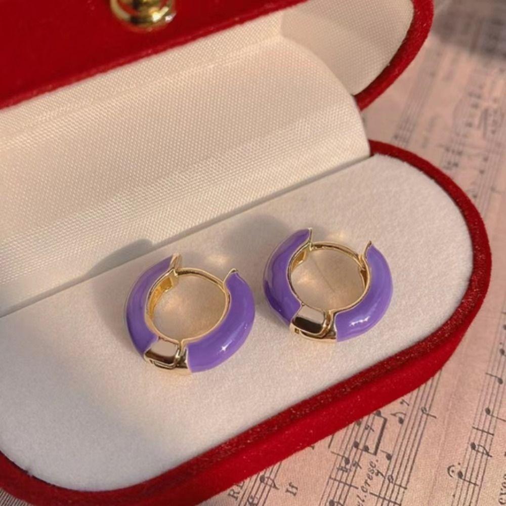2Pairs Alloy Lymphatic Magnetotherapy Earrings Onyxtone Acupoin Ear Clip Slimming Ear Cuff  Women