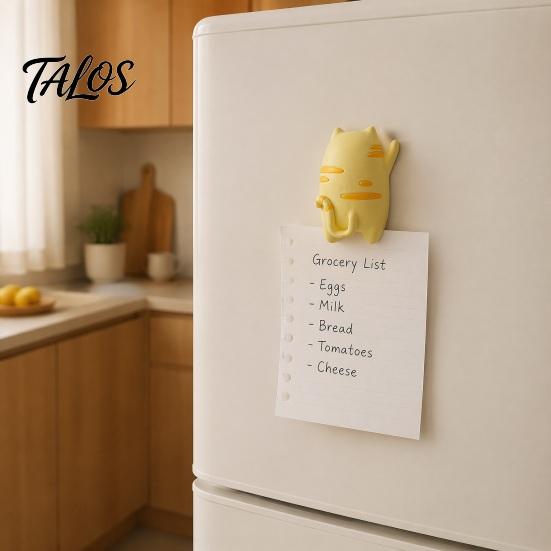 Metal Surface Magnets Cartoon Traveling Cat Refrigerator Magnet, 3D Kitten Decorative Fridge Memo Notes Photo Holder for Home, Lover Gift Strong