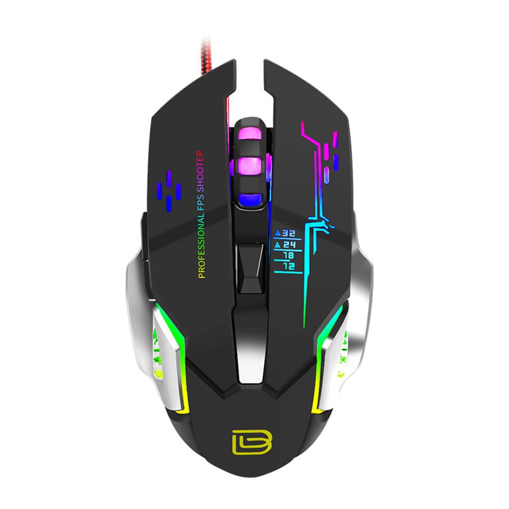 G8 Wired Gaming Mouse Ergonomic Gamer Optical Mouse Computer Mice With 7 Color Backlit, 3 Adjustable DPI, 6 Programmable Buttons