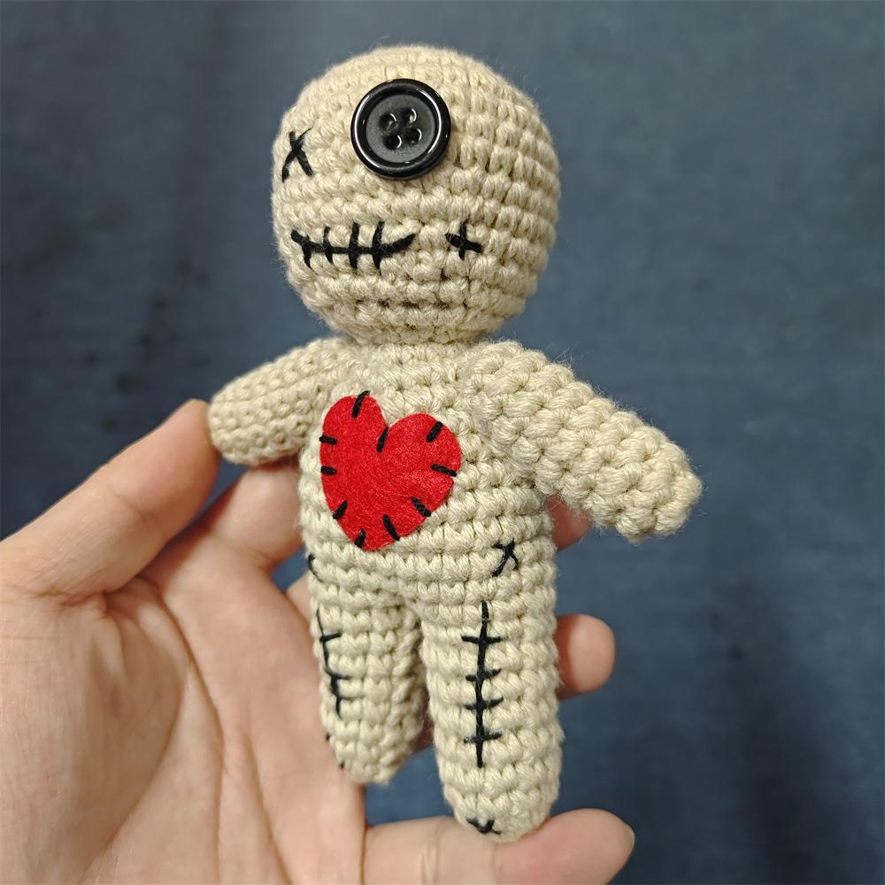 Neue Voodoo-Puppen Dekorieren Gruselige Wollgestrickte Puppe Halloween Geist Verfluchte Puppe Cosplay Party Hängedekorationen Hexe Requisiten Geschenk