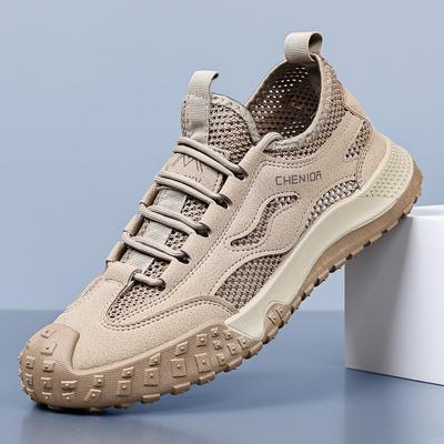 Men's Shoes 2025 Summer New Soft Soled Lightweight Breathable Anti Odor Mesh Shoes Versatile Casual Trendy Shoes