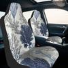 2 stuks Bloemen Zee Botanische Print Autostoelhoezen - Stijlvol & Nautisch Ontwerp, Duurzaam Polyester, Geschikt Voor Auto's, SUV's, Sedans, T