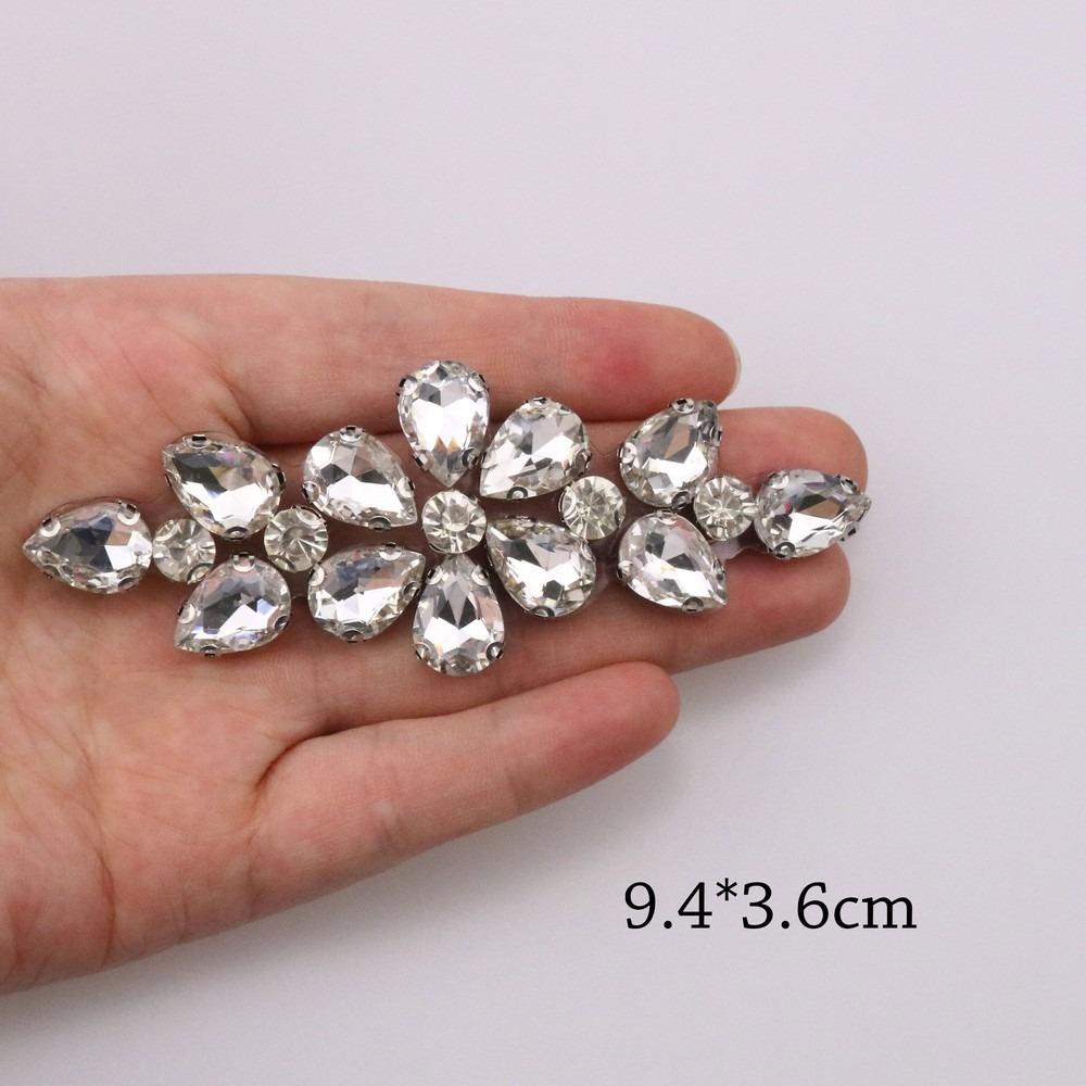 Diamond Decoration Rhinestone Patches Glue Back Beading Applique Luxury Rhinestone Applique 03