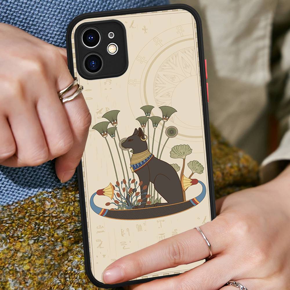 

Egyptian Mythology Phone Case For iPhone 16 15 14 13 12 11 Pro Max XS Max X Plus matte Shockproof Cover iphone 14 plus
