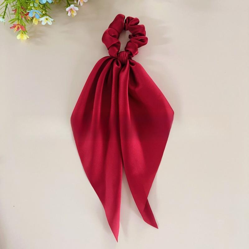 New Korean Bow Ribbon Elastic Hair Bands Women Elegant Hair Rope Elastic Ring Ties Headwear Girls Hair Accessories