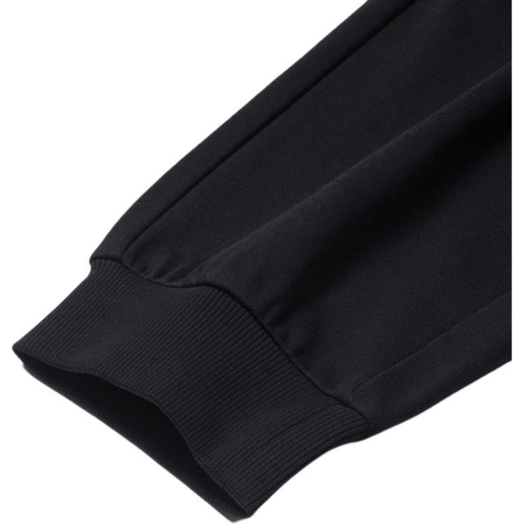 Li Ning Sports Lifestyle Serie Einfarbig Mittelhoch Bequem Atmungsaktiv Bündchen Strick Sporthose Damen Unterteile Schwarz AKLT186-2